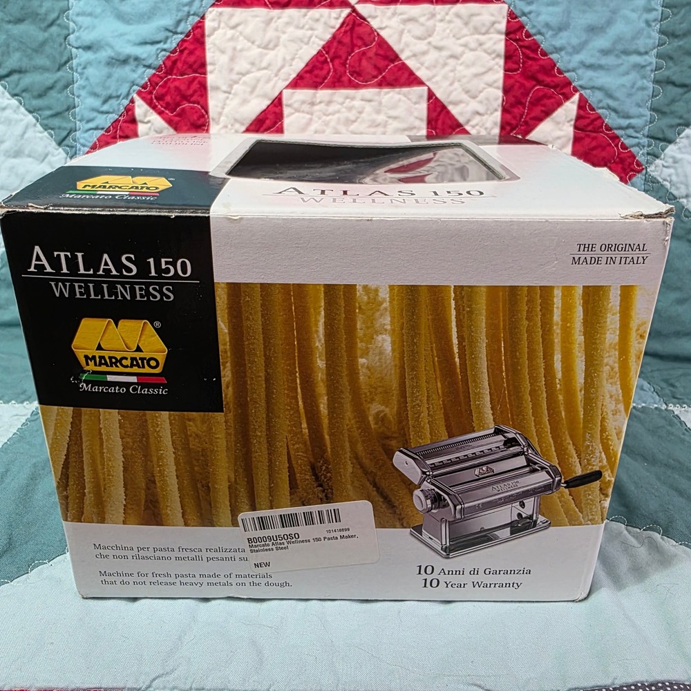Marcato Atlas 150 Wellness Pasta Maker Stainless Steel Made in Italy New‎